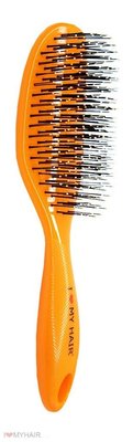 Щітка для волосся SPIDER 12 рядів глянцева помаранчева L 1502 ORANGE фото