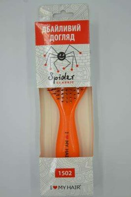 Щетка для волос SPIDER SOFT 12 рядов матовая оранжевая L 1502 SOFT ORANGE фото