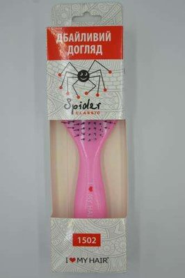 Щітка для волосся SPIDER SOFT 12 рядів матова рожева L 1502 SOFT PINC  фото