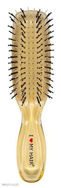 Щетка для волос РУСАЛОЧКА МИНИ 9 рядов прозрачно-желтая M 1801 YELLOW фото