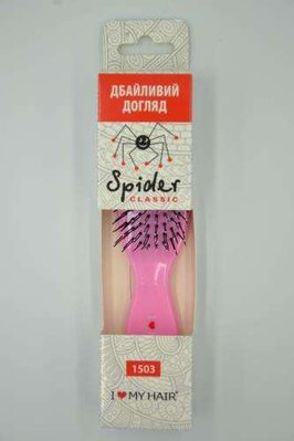 Щітка для волосся SPIDER SOFT 9 рядів матова рожева S 1503 SOFT PINC фото
