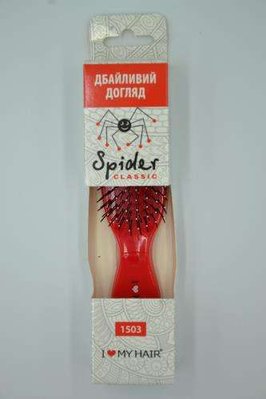 Щетка для волос SPIDER SOFT 9 рядов матовая красная S 1503 SOFT RED фото