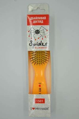 Щетка для волос SPIDER SOFT 9 рядов матовая желтая M 1501 SOFT YELLOW  фото